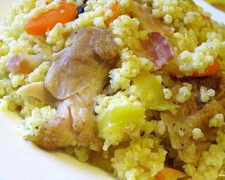 Пшенная каша с тушенкой в мультиварке