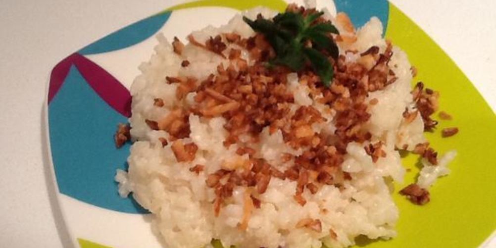 Рецепт рисовой каши с кокосовой стружкой