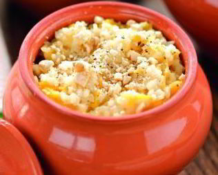 Рисовая каша с манго и миндалем