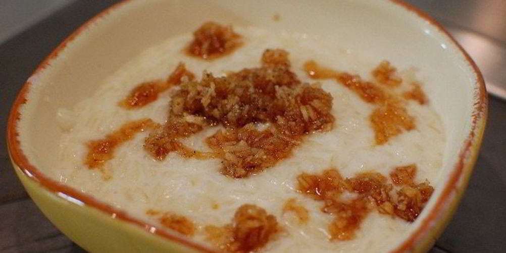 Рецепт рисовой каши с шоколадом и кокосовой карамелью