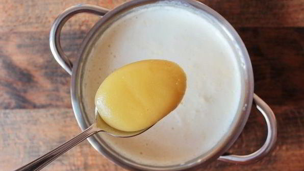 сливочная каша с корицей и хрустящими отрубями