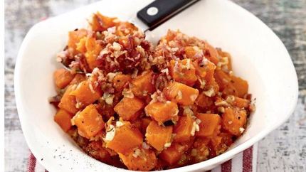 Тыквенная каша с беконом