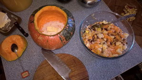 запеченная каша в тыкве с фруктами райское наслаждение