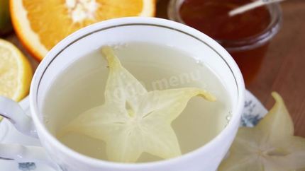 Чай с карамболой, имбирем и лимоном