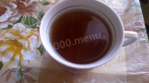 черный чай с мятой