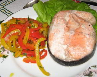 Горячая семга в собственном соку