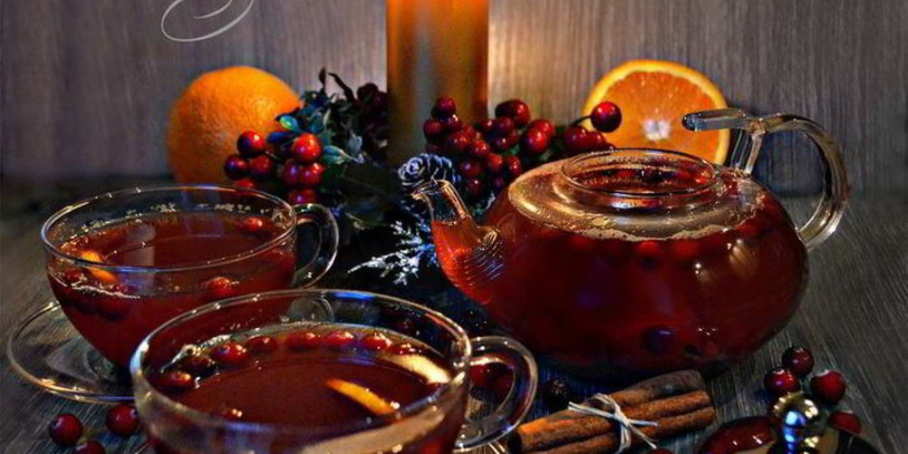 Рецепт клюквенного чая с апельсином