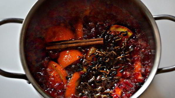 клюквенный чай с апельсином