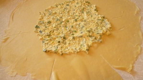 плацинды с творогом и зеленью