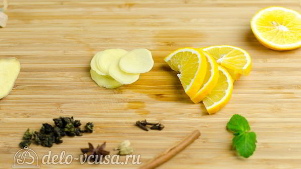 зеленый чай с имбирем и корицей