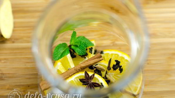 зеленый чай с имбирем и корицей