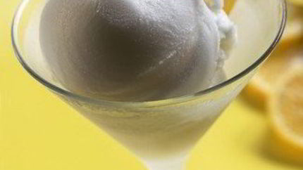 Дыневый шербет с шампанским и лимонным сиропом