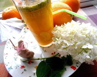 Фанта с имбирем и мятой