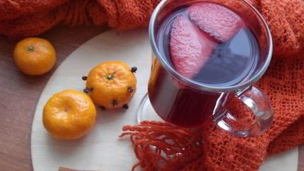 Глинтвейн с мандаринами на ягодном соке