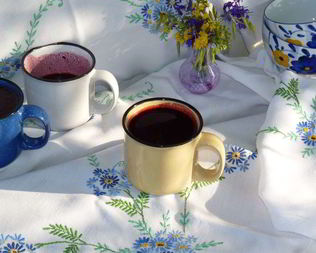 Бархатный чернично-сливочный кисель