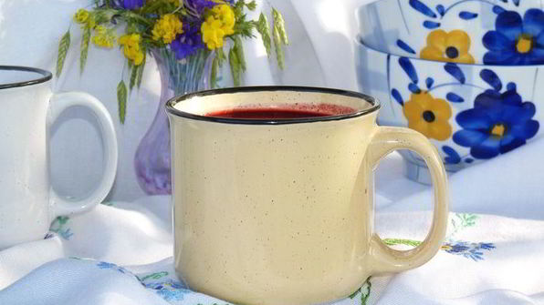 бархатный чернично-сливочный кисель