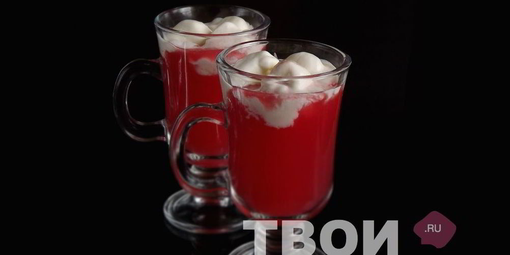 Рецепт клюквенного киселя с мороженым