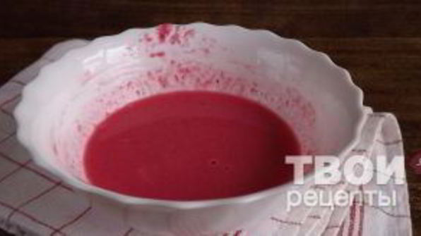 клюквенный кисель с мороженым