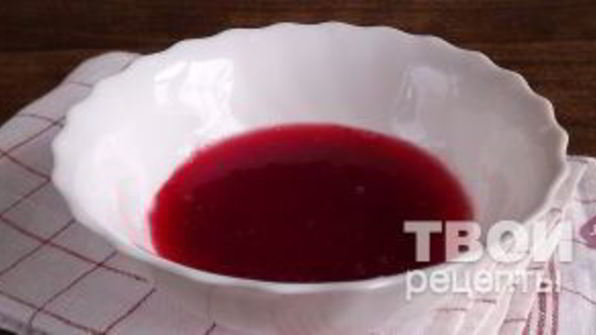 клюквенный кисель с мороженым