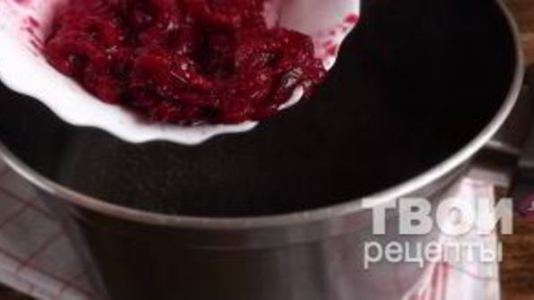 клюквенный кисель с мороженым