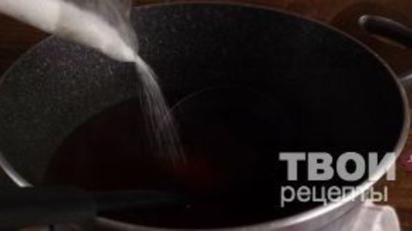 клюквенный кисель с мороженым