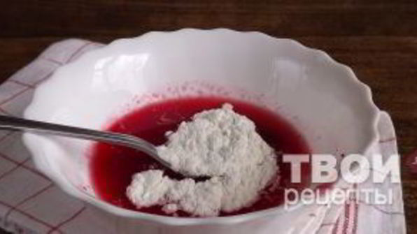 клюквенный кисель с мороженым