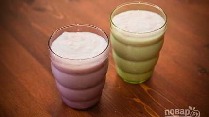 Молочный кисель с малиной