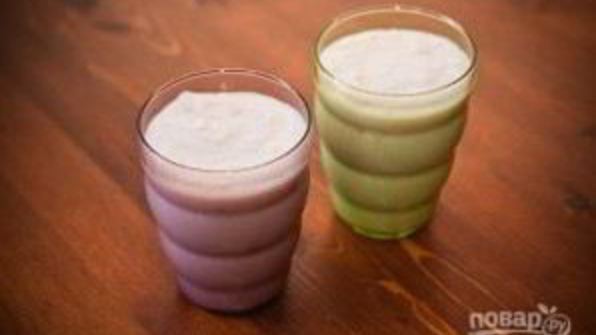 молочный кисель с малиной