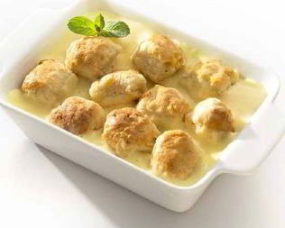 Булочки с начинкой и сабайон из кофе и корицы