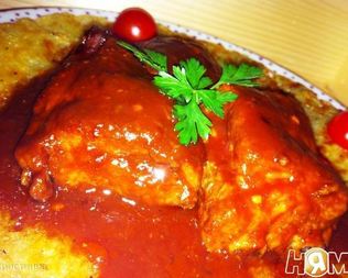 Свиные ребра в кофейном соусе