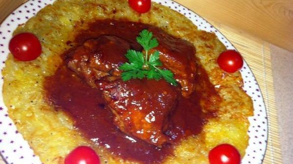 свиные ребра в кофейном соусе