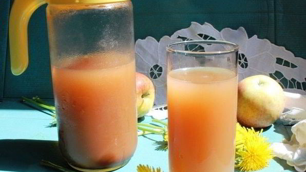 квас на яблочном соке