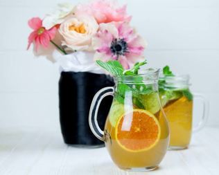 Домашний лимонад с мятой и огурцом