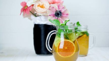 Домашний лимонад с мятой и огурцом