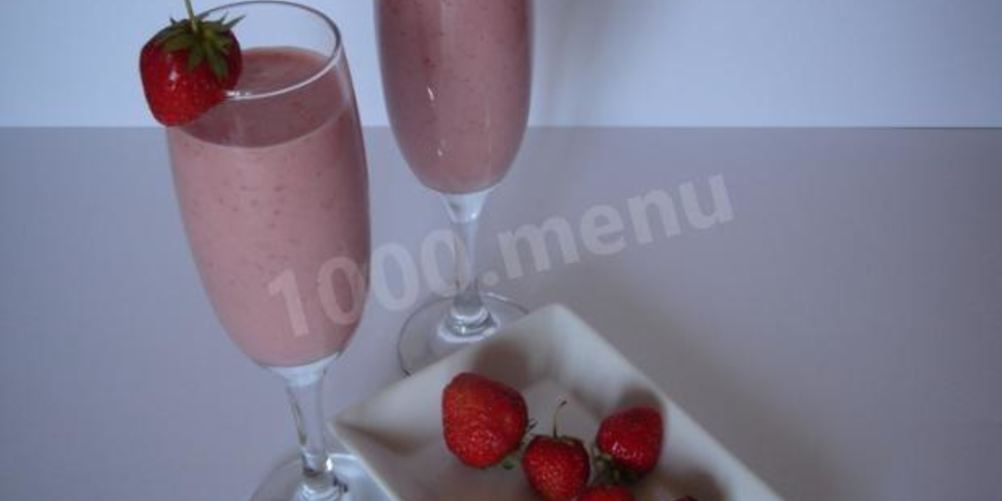 Рецепт монгольского клубнично-апельсиновый коктейль