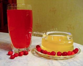 Клюквенный морс с медом