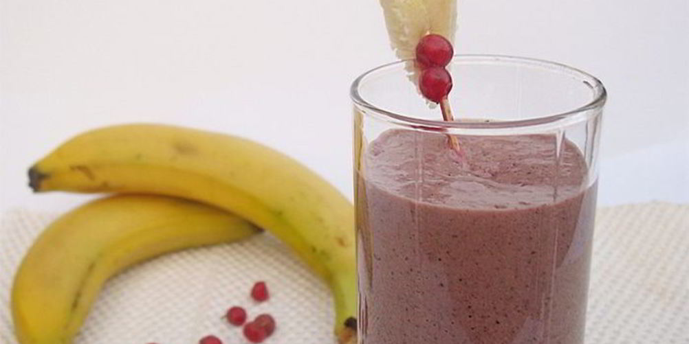 Рецепт бананова-клюквенного смузи