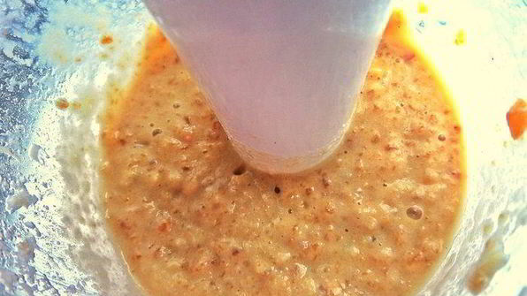 смузи с курагой, фасолью и отрубями