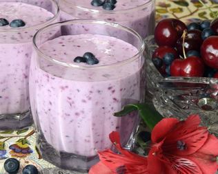 Творожно-черничный коктейль