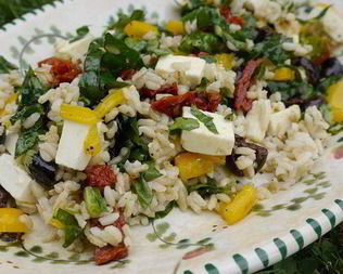 Греческий рисовый салат