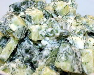 Греческий салат из огурцов