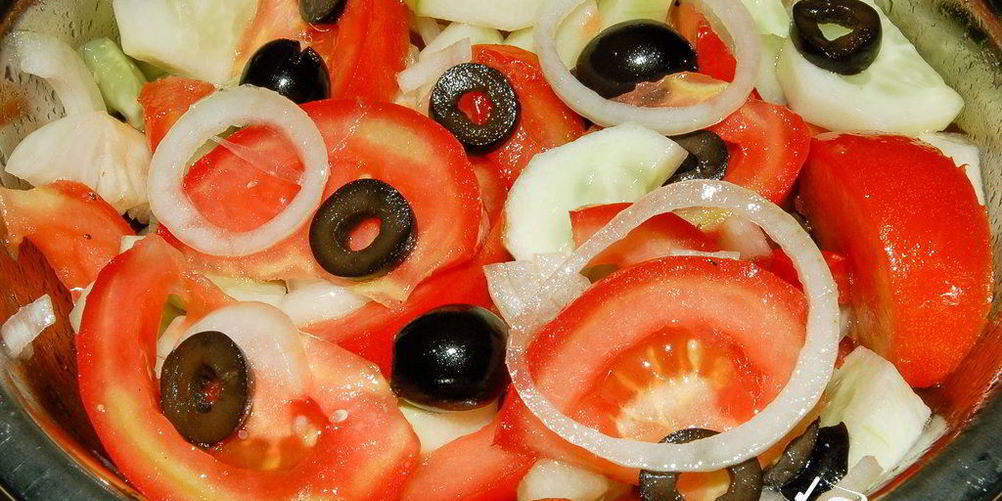 Рецепт постного греческого салата