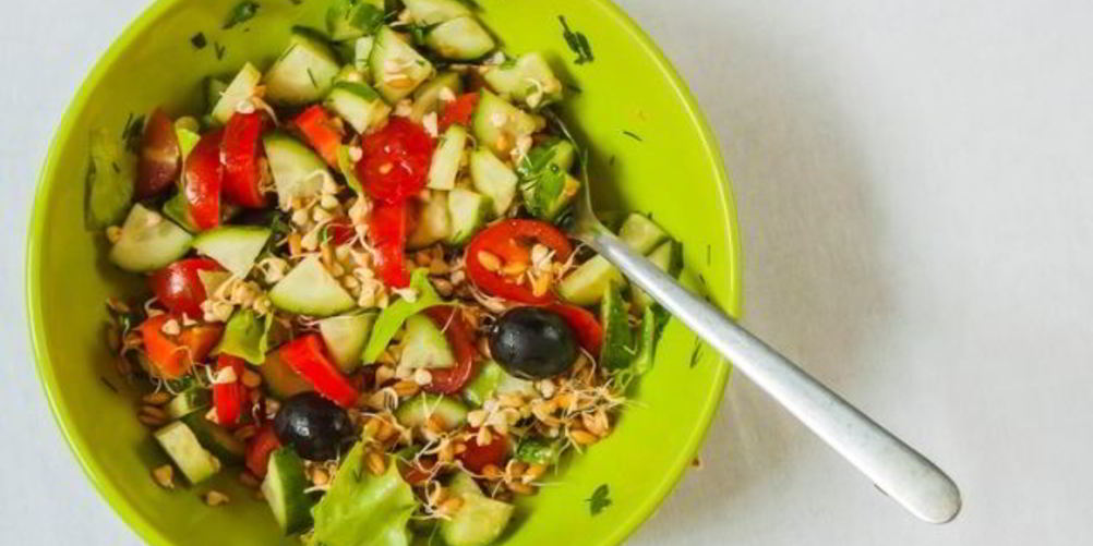 Рецепт салата из зеленой гречки