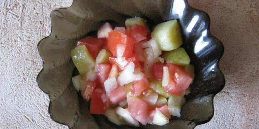 Рецепт картофельного салата patates salatas