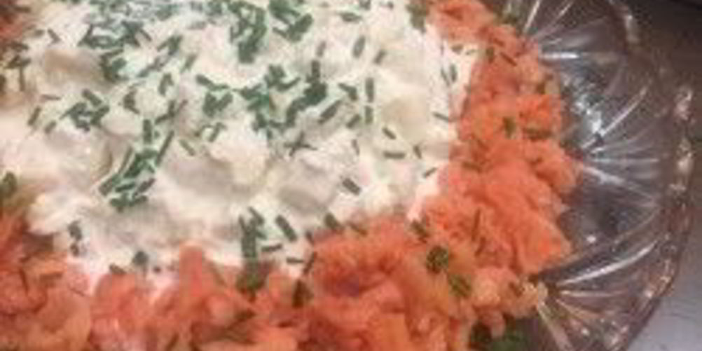 Рецепт картофельного салата с красной рыбой по-итальянски