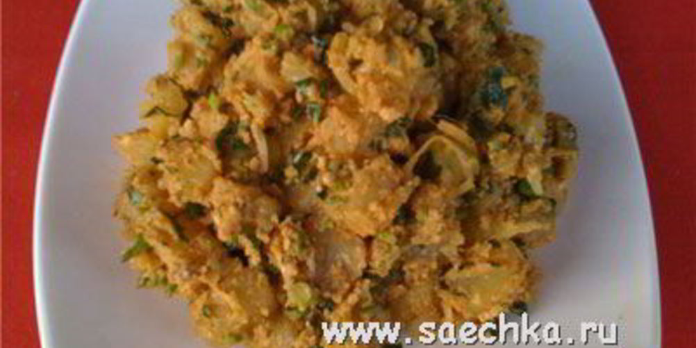 Рецепт картофельного салата с орехами