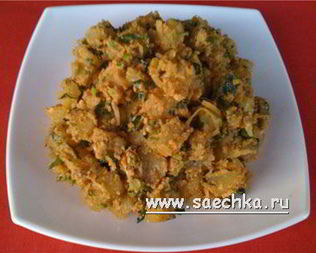 Картофельный салат с орехами