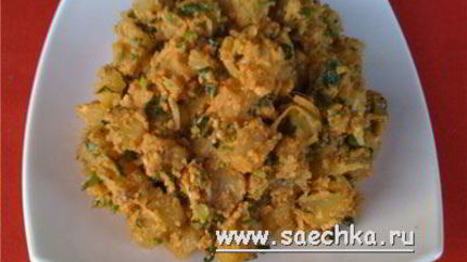 Картофельный салат с орехами