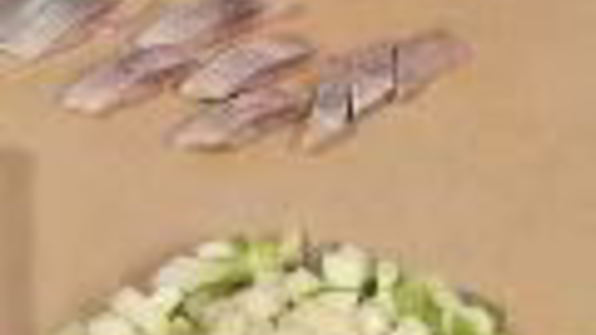 картофельный салат с сельдью