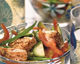 Салат с молодым картофелем и курицей